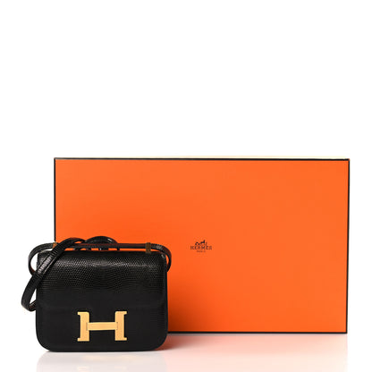 Hermes Lizard Niloticus Micro Constance 14 Black 10 of 10