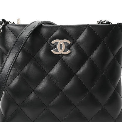 Chanel Lambskin Quilted Uniform Crossbody Bag Black 7 of 9