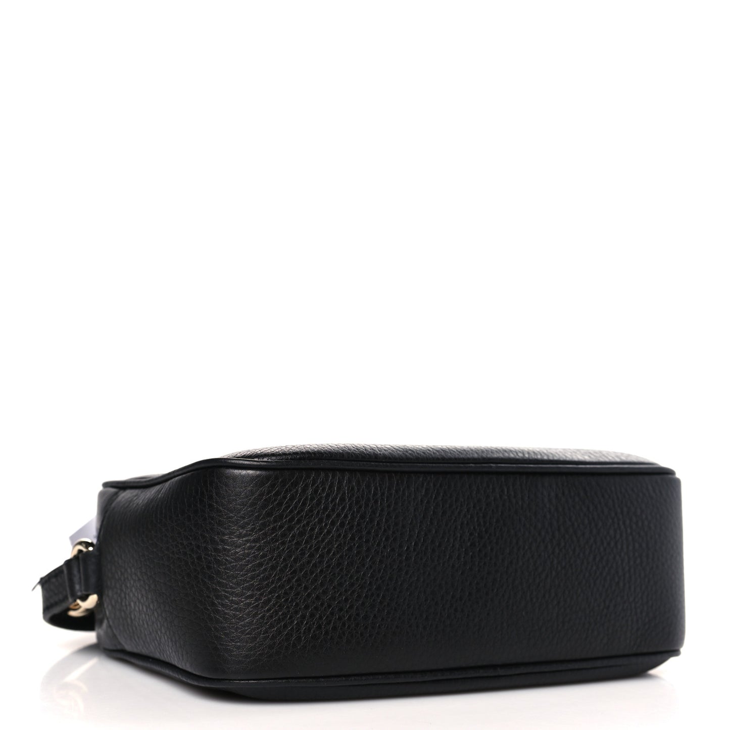 Pebbled Calfskin Small Soho Disco Bag Black