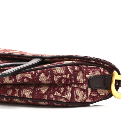 Christian Dior Oblique Mini Saddle Bag Burgundy 10 of 10
