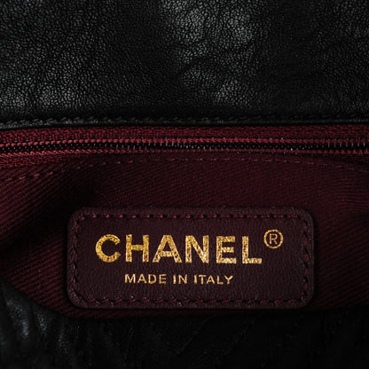 Chanel Wrinkled Lambskin Chevron Quilted Small Flap Black 7 of 8
