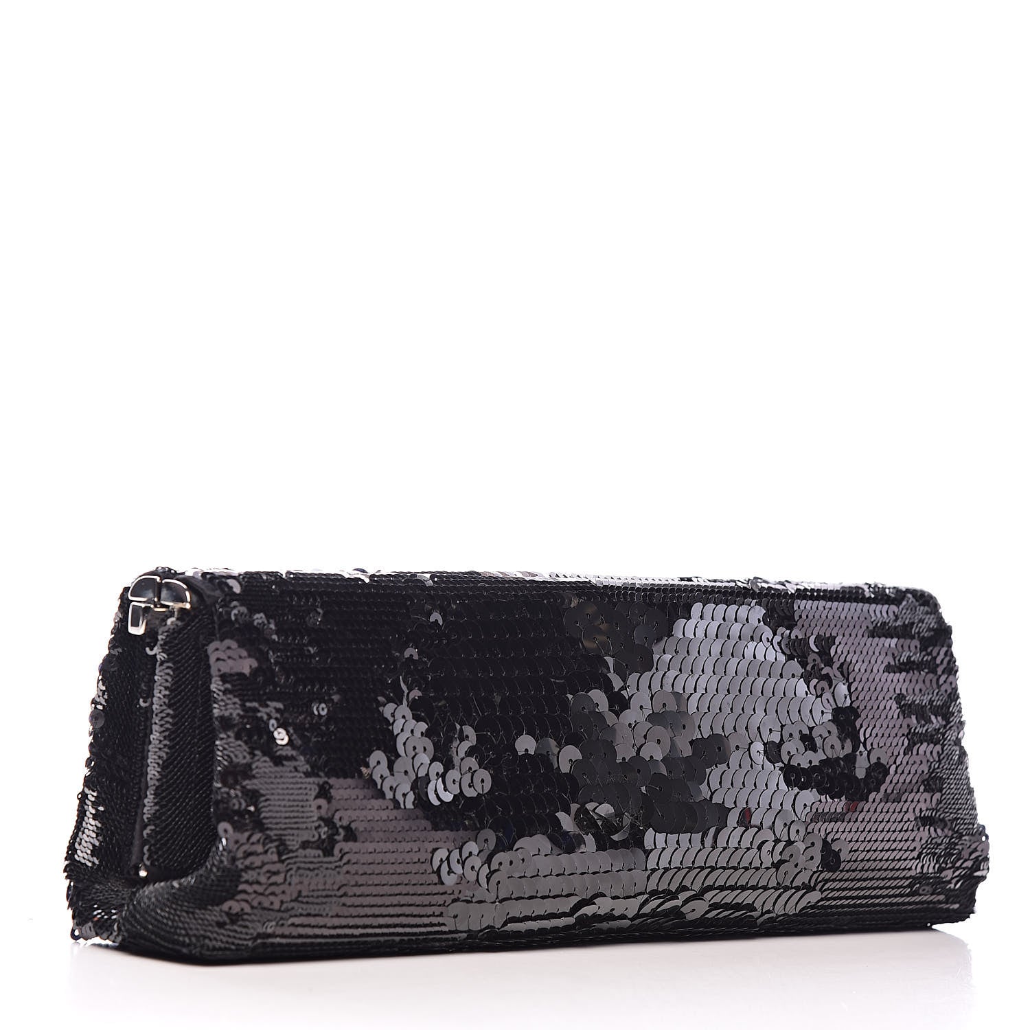 Prada Sequin Clutch Black 3 of 10