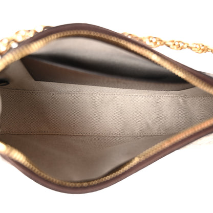 Gucci GG Supreme Monogram Textured Dollar Calfskin Web Small Ophidia GG Handbag Beige Ebony New Acero 5 of 10