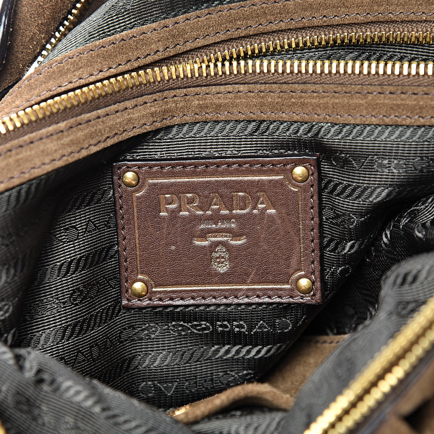 Prada Scamosciato Suede Hobo Brown 5 of 12