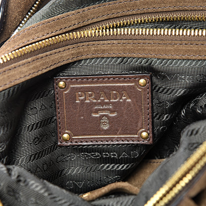 Prada Scamosciato Suede Hobo Brown 5 of 12