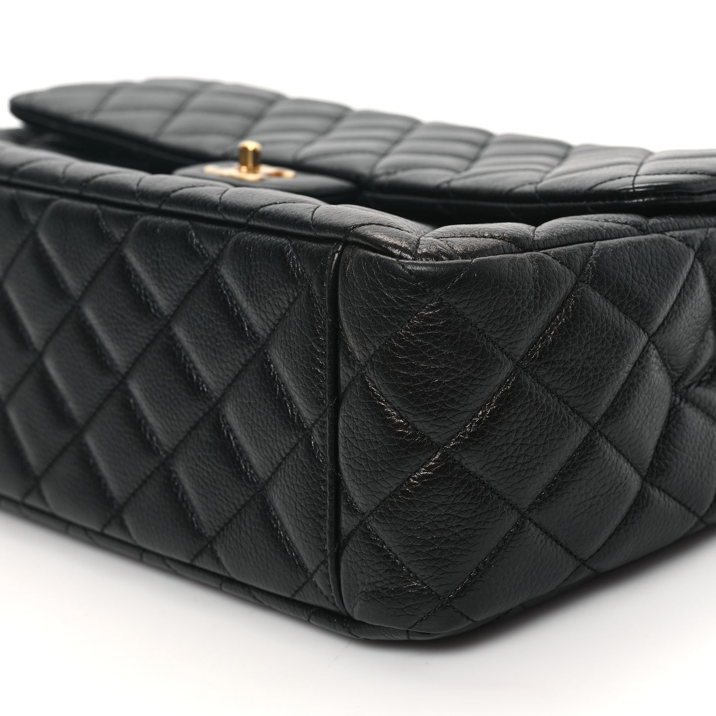 Caviar Quilted XXL Travel Flap Bag Black