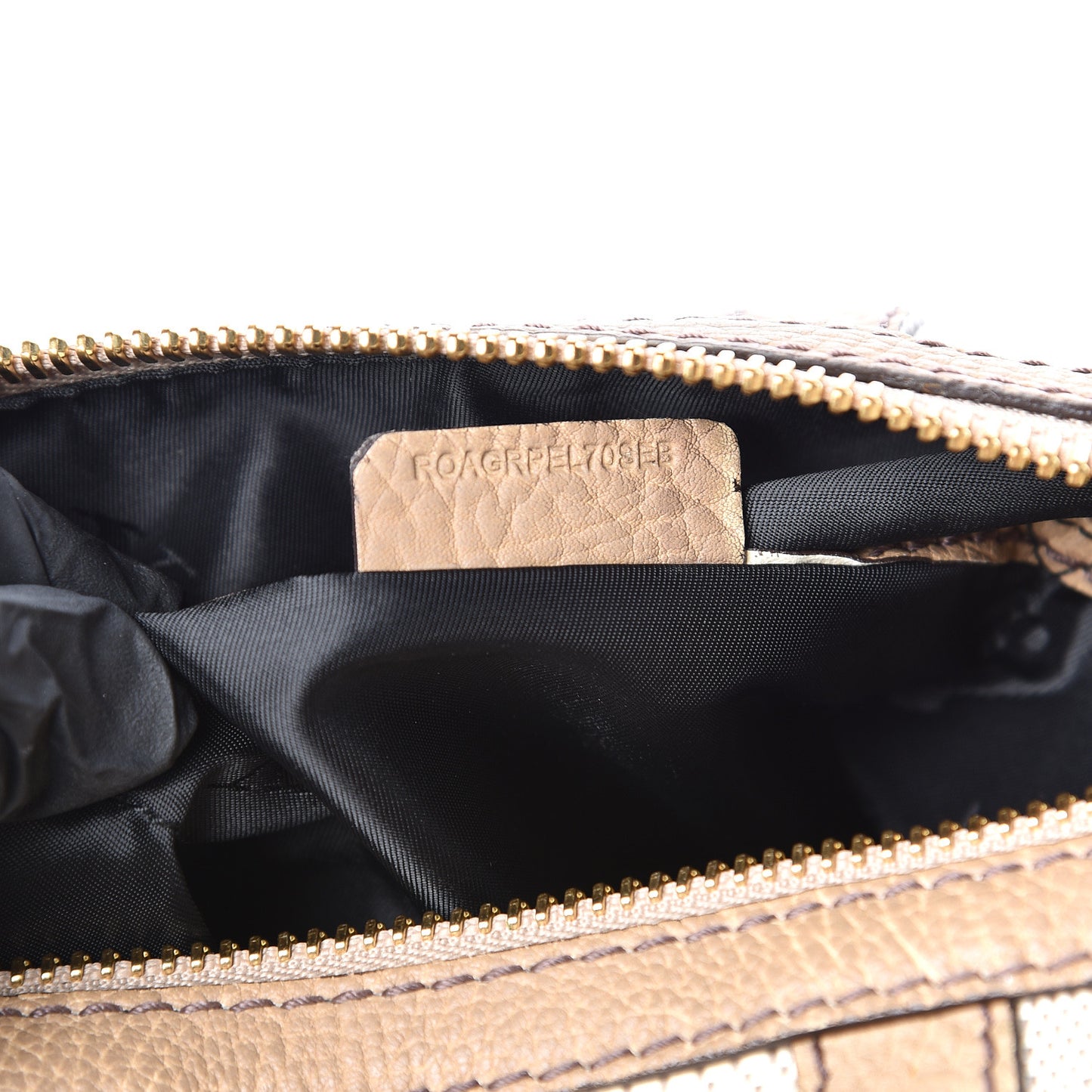 Grainy Calfskin Canvas Nevinson Bowling Bag Beige