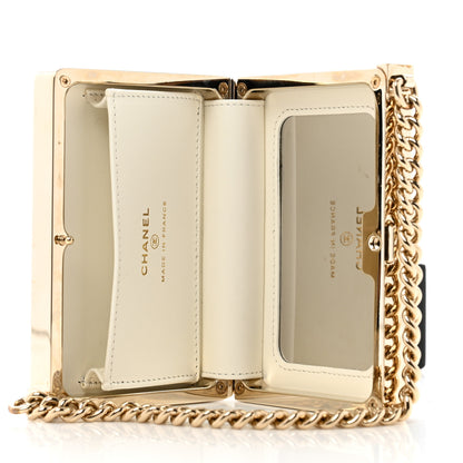Chanel Patent Calfskin Boy Minaudiere White 5 of 15