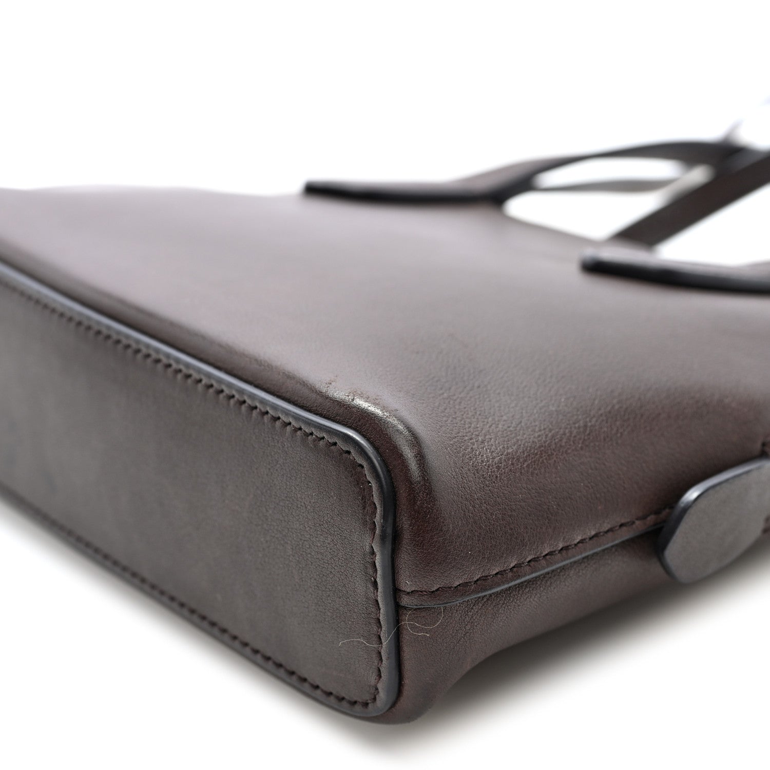 The Row Polished Saddle Calfskin Ingrid Shoulder Bag Hippo Grey 9 of 9