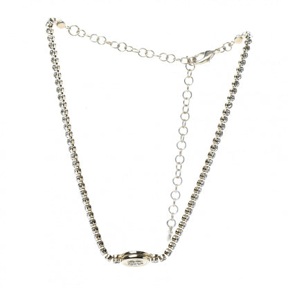 Chanel Crystal CC Chain Short Necklace Gold 3 of 5