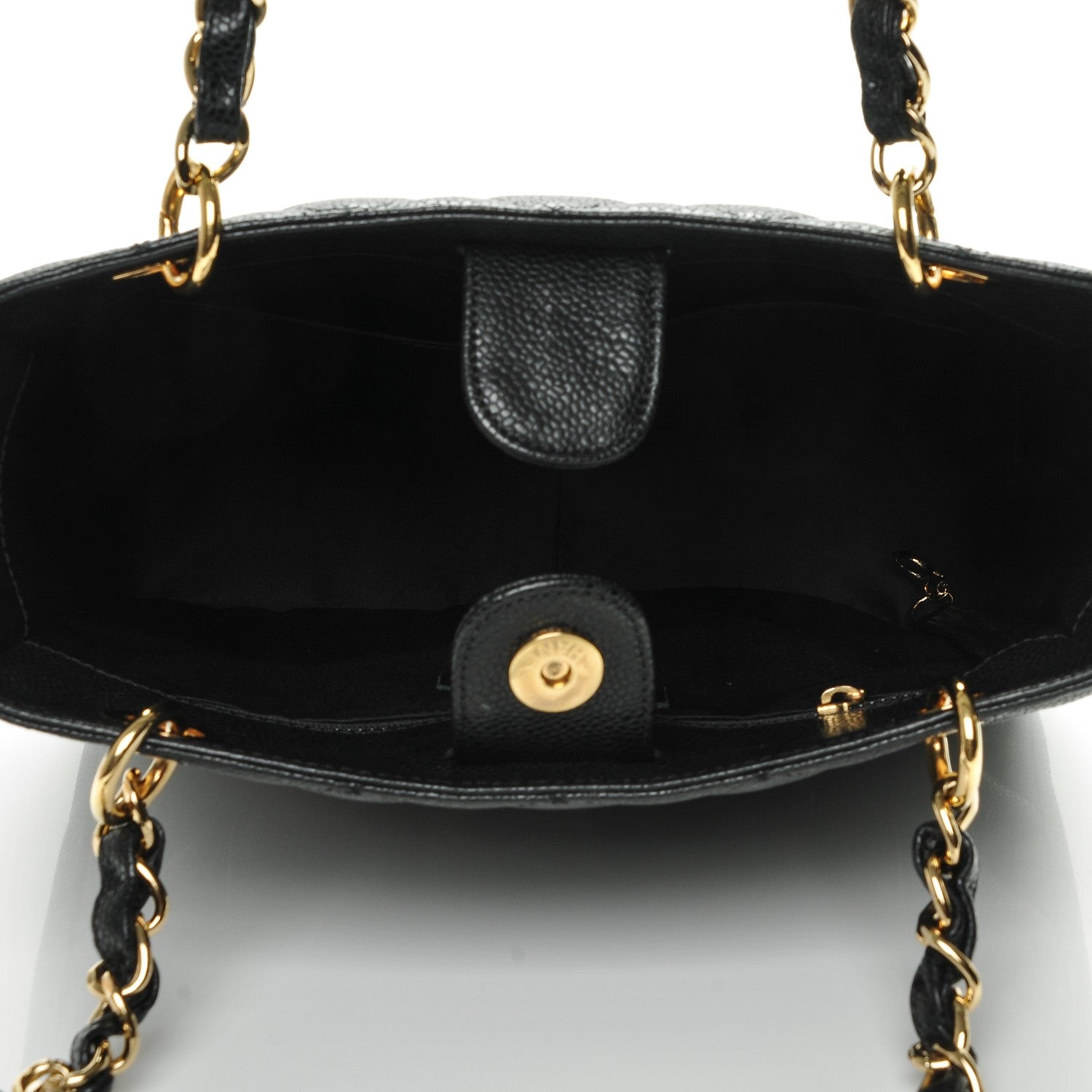 Chanel Caviar Quilted Petit Shopping Tote PST Black 5 of 7