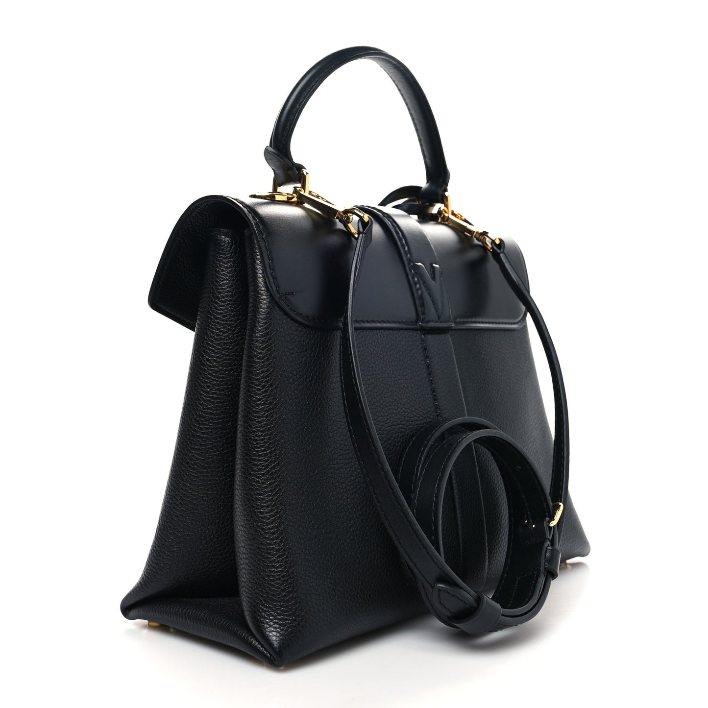 Grained Smooth Calfskin Rose Des Vents PM Black