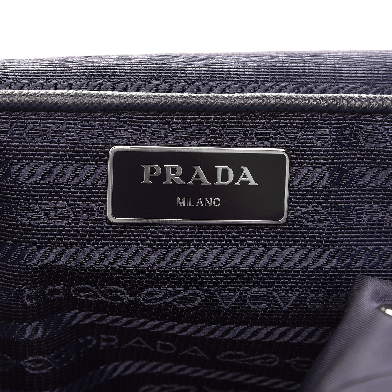 Prada Nylon Vela Saffiano Medium Cinch Backpack Baltico 6 of 7