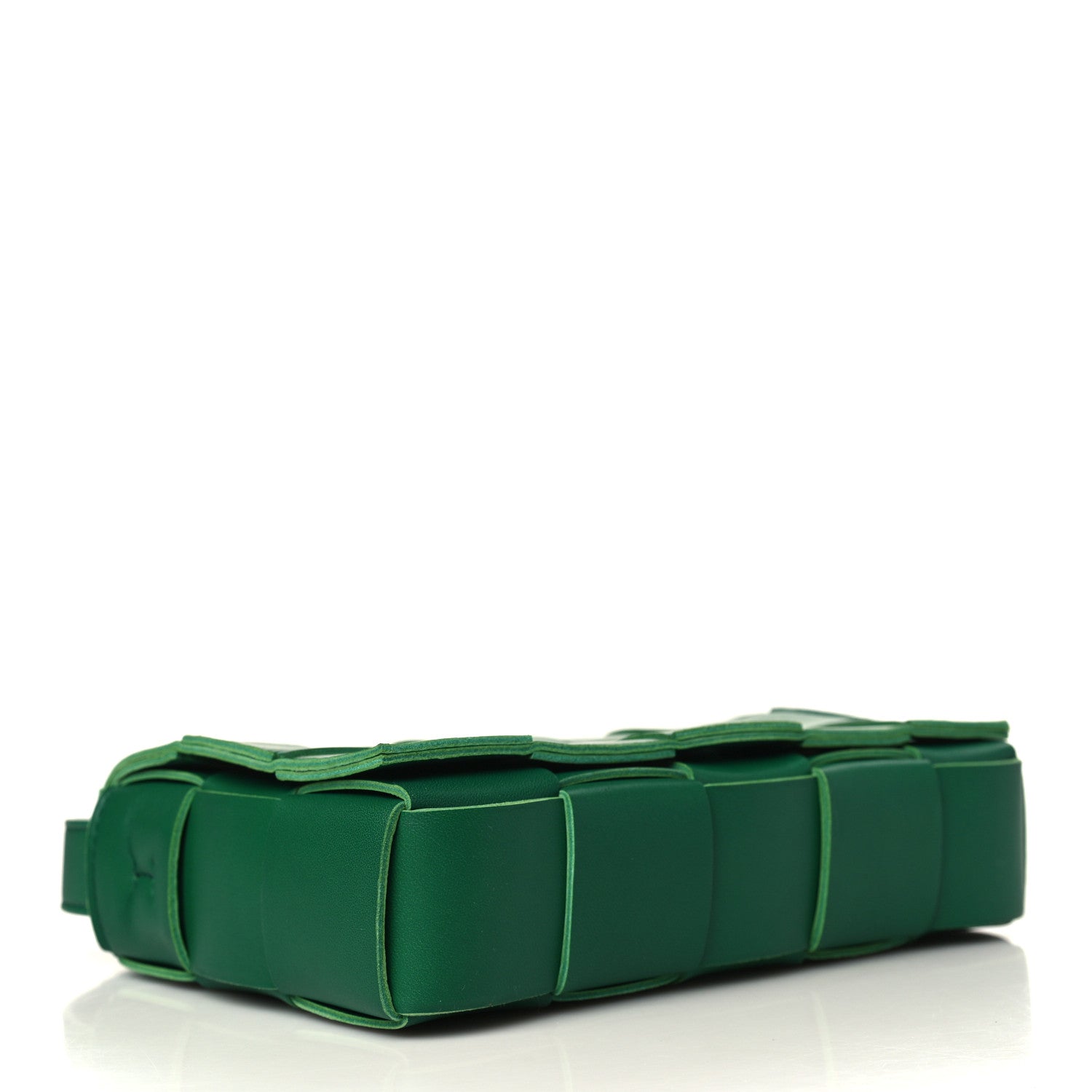 Bottega Veneta Lambskin Maxi Intrecciato Cassette Crossbody Bag Racing Green 4 of 10