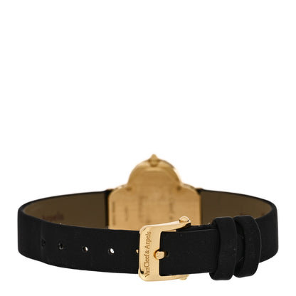 Van Cleef & Arpels 18K Yellow Gold Satin Onyx 26mm Alhambra Quartz Watch 3 of 5