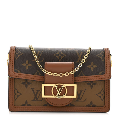Louis Vuitton Reverse Monogram Dauphine Chain Wallet 1 of 9