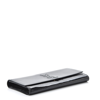 Saint Laurent Textured Patent Monogram Small Belle De Jour Clutch Black 4 of 8