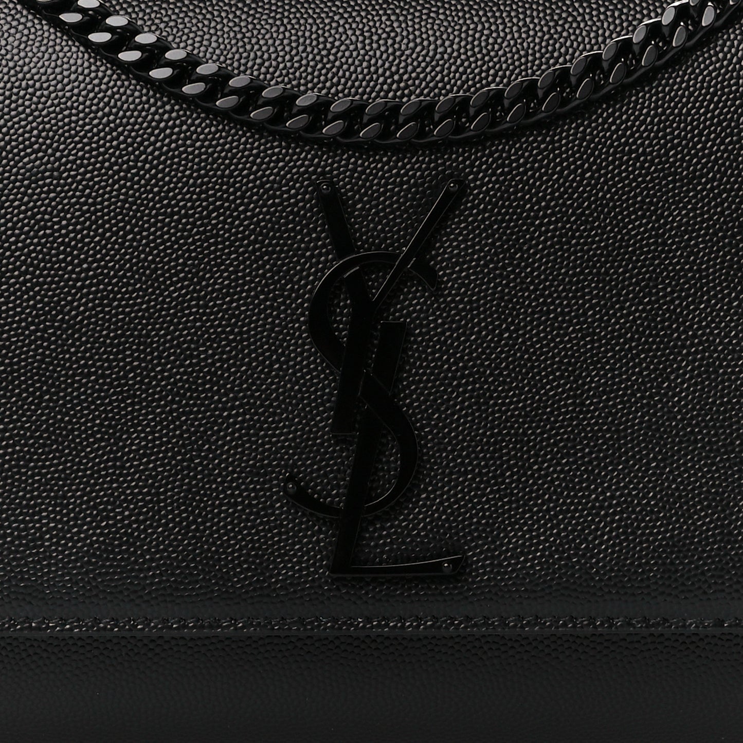 Grain De Poudre Medium Classic Monogram Monochrome Kate Satchel Black