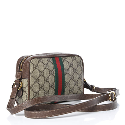 Gucci GG Supreme Monogram Web Mini Ophidia Shoulder Bag Brown 3 of 10