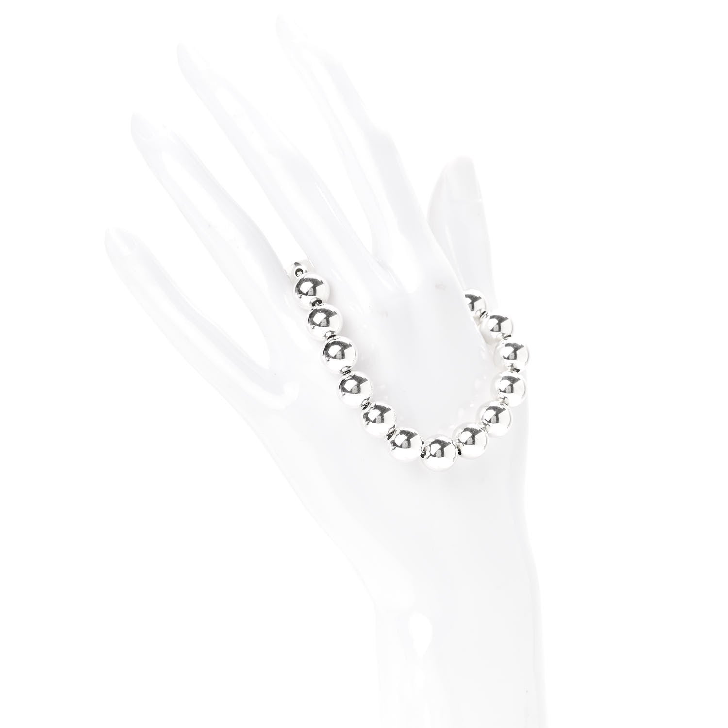 Tiffany Sterling Silver 10mm HardWear Ball Bracelet 2 of 5