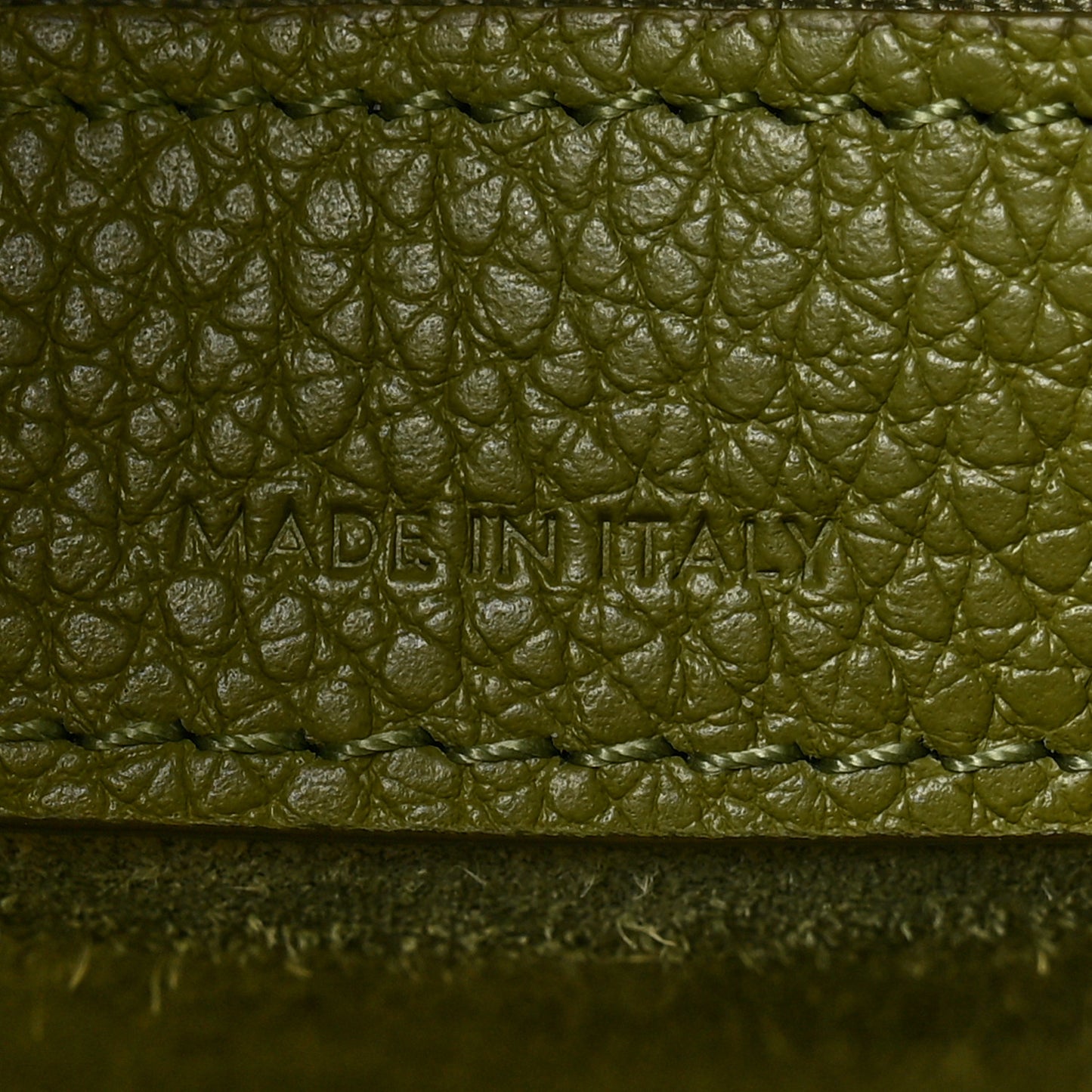 Drummed Calfskin Micro Luggage Light Khaki