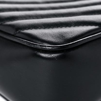 Saint Laurent Calfskin Matelasse Monogram Lou Camera Bag Black 8 of 16