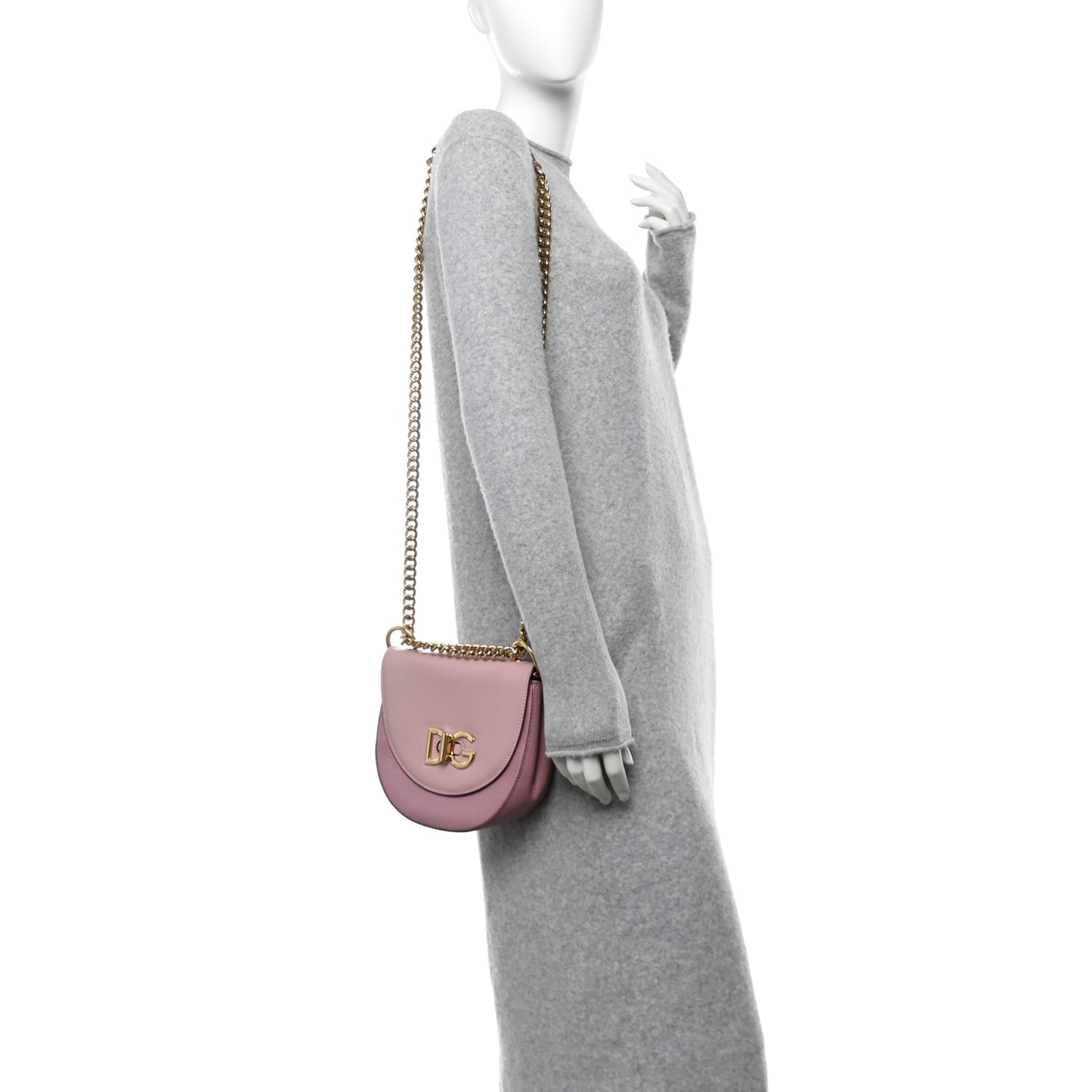 Calfskin Media Wifi Shoulder Bag Pink