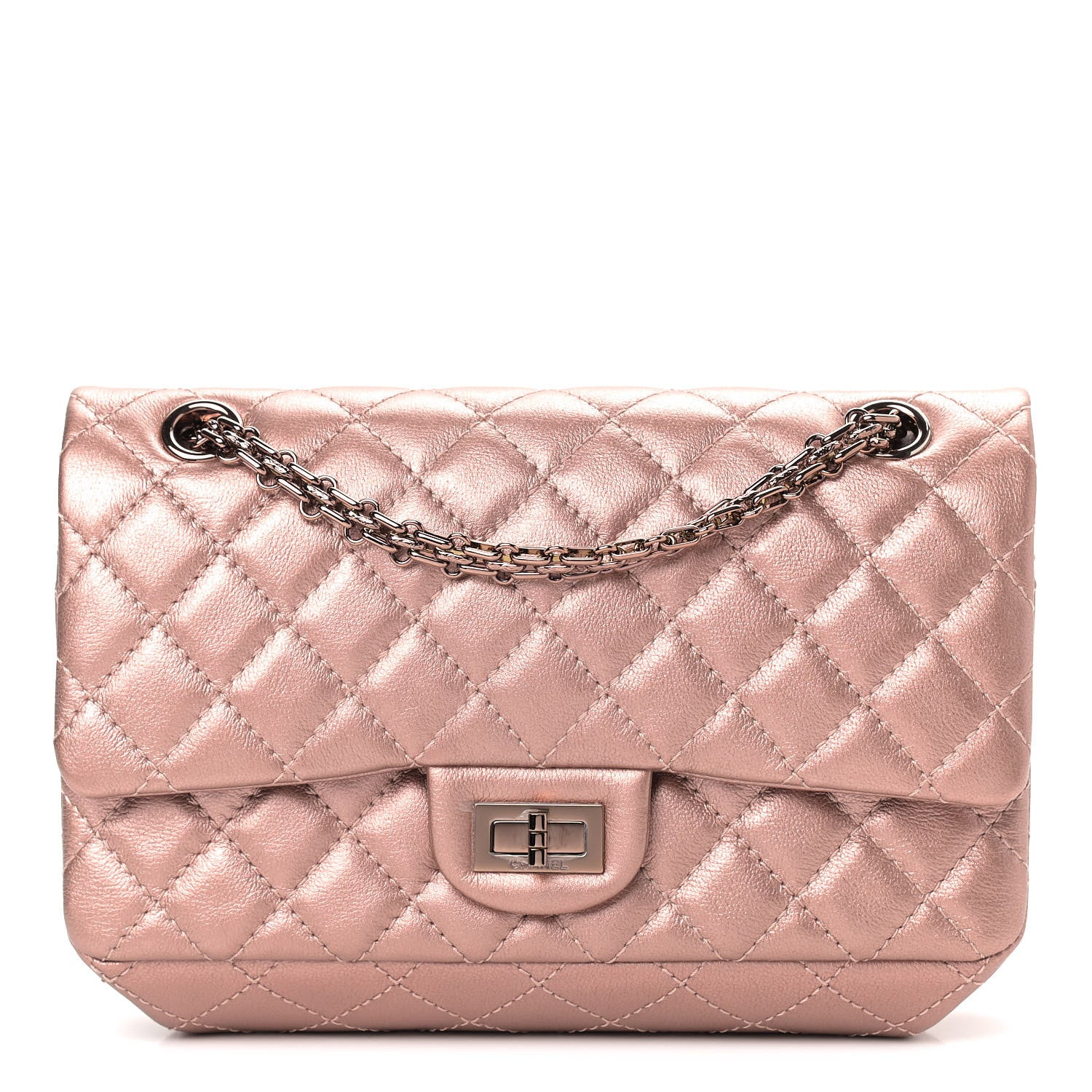 Chanel Metallic Grained Calfskin Quilted 2.55 Reissue 225 Flap Copper Pink 1 of 8