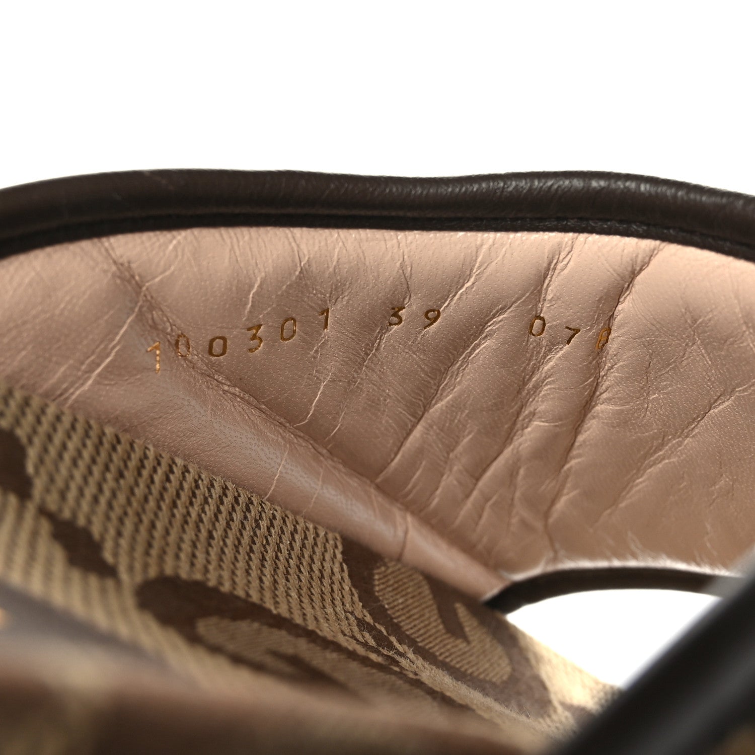 Gucci Monogram Jumbo GG Nappa Samoa Platform 40mm Slide Sandals 39 Camel Ebony New Acero 6 of 8