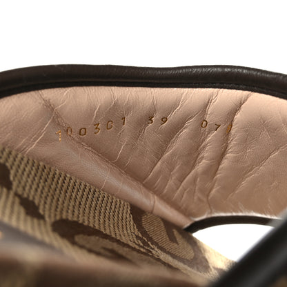Gucci Monogram Jumbo GG Nappa Samoa Platform 40mm Slide Sandals 39 Camel Ebony New Acero 6 of 8