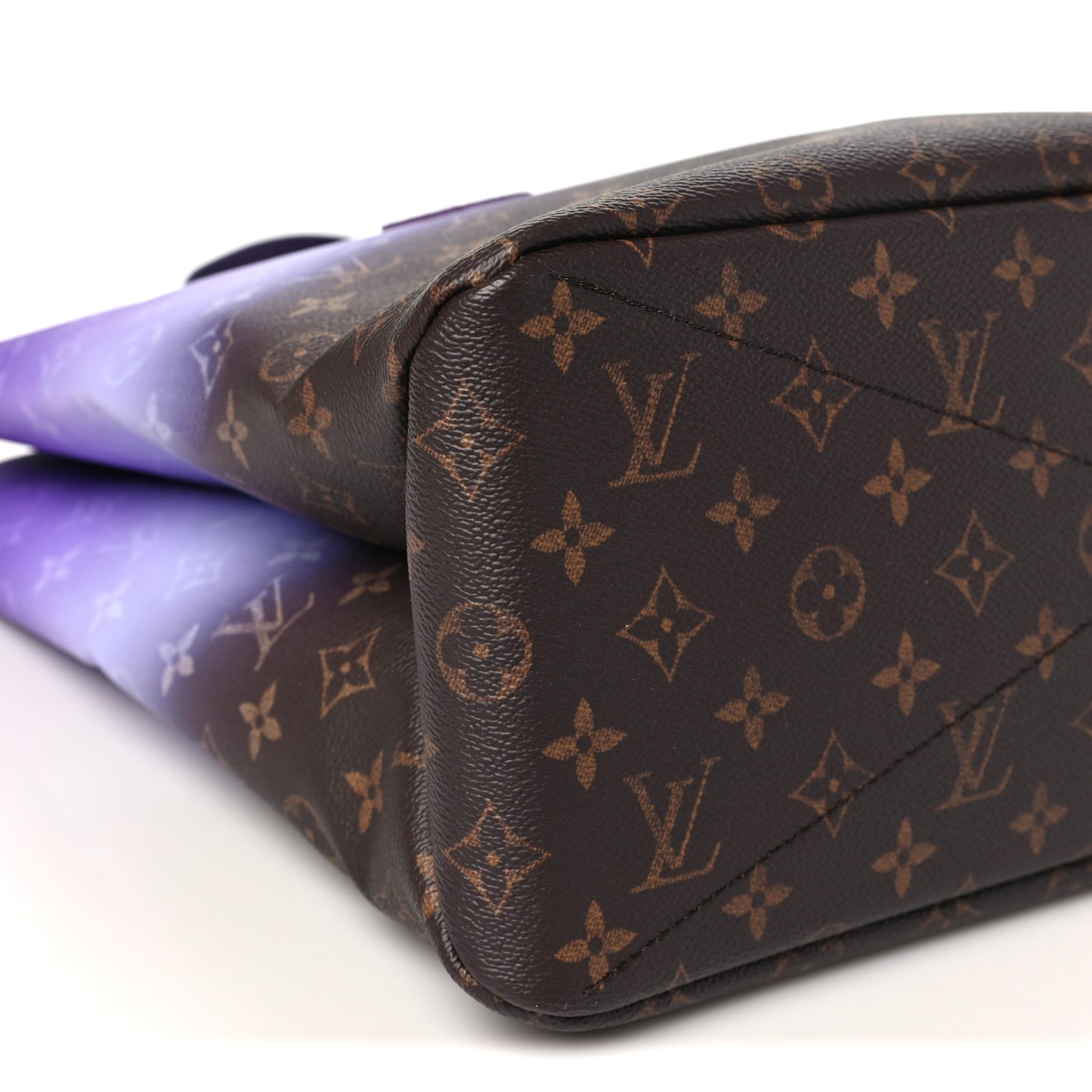 Monogram Pigment Shopper Tote MM  Purple
