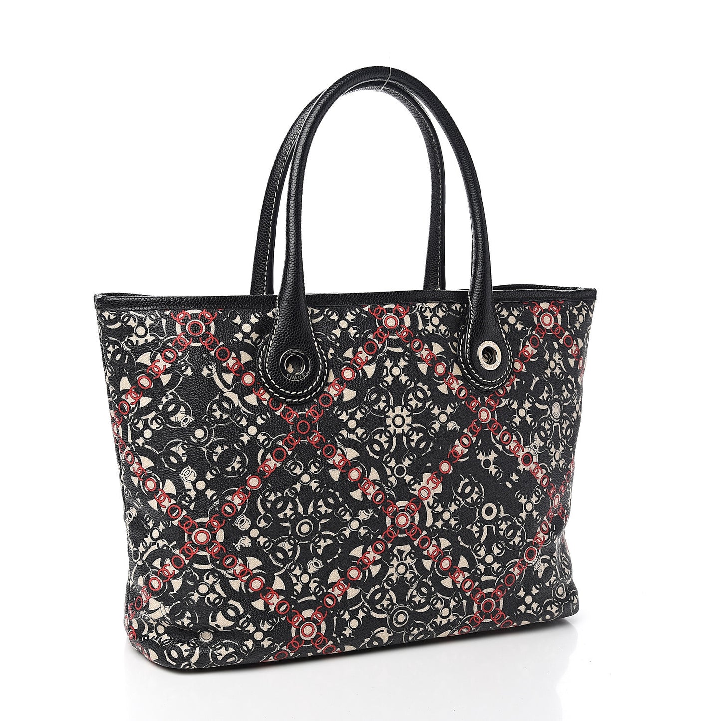 Coated Canvas Coco Tote Black