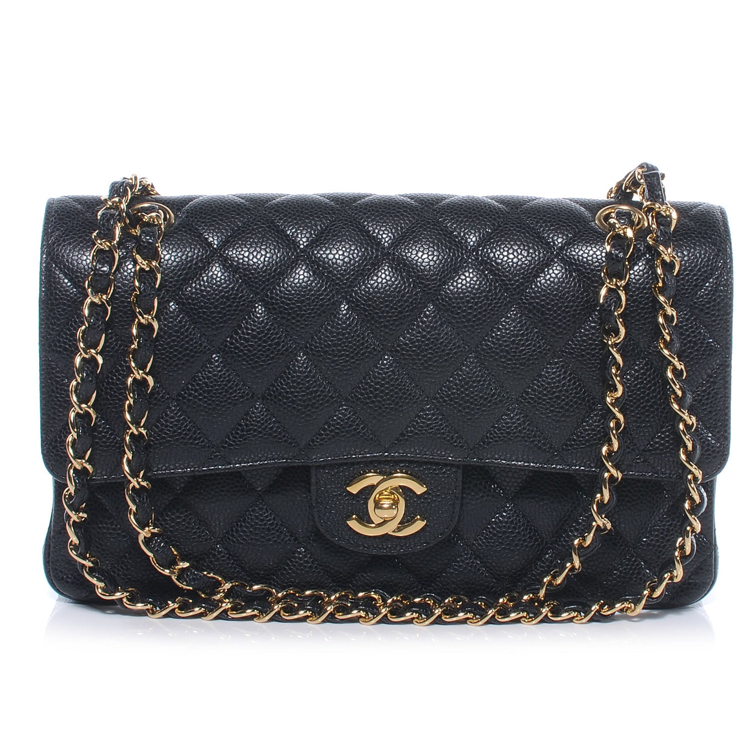 Chanel Caviar Quilted Medium Double Flap Black 1 of 8