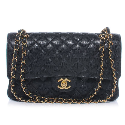 Chanel Caviar Quilted Medium Double Flap Black 1 of 8