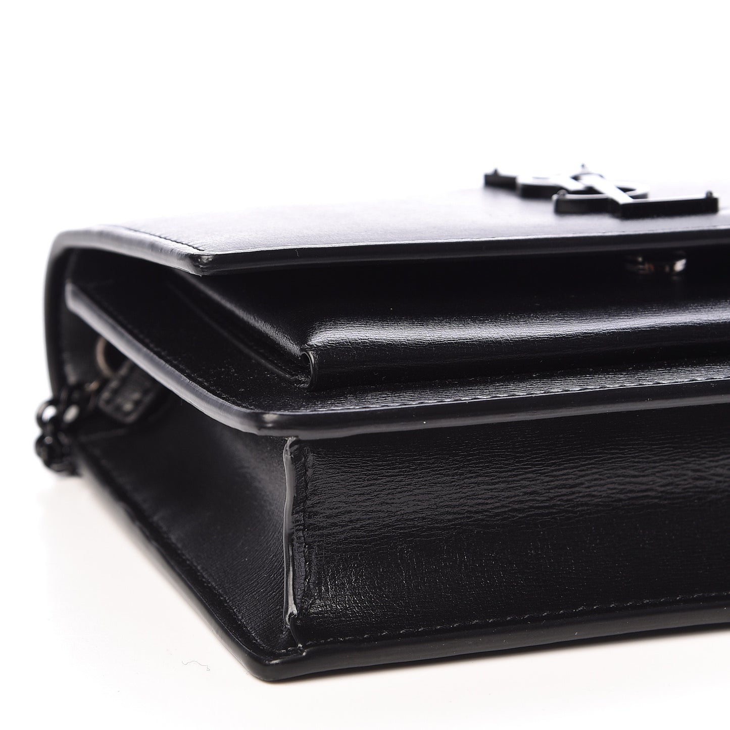 Calfskin Monogram Sunset Chain Wallet Black