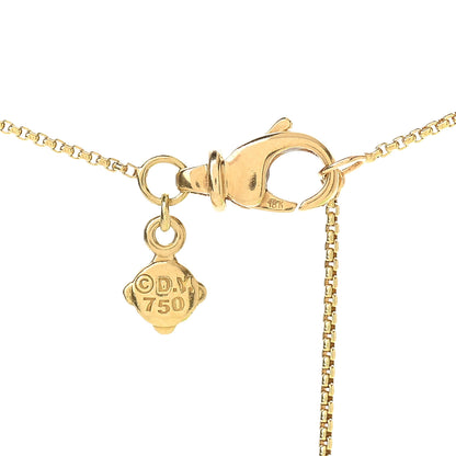 David Yurman 18K Yellow Gold Diamond Pave Quatrefoil Necklace 5 of 5