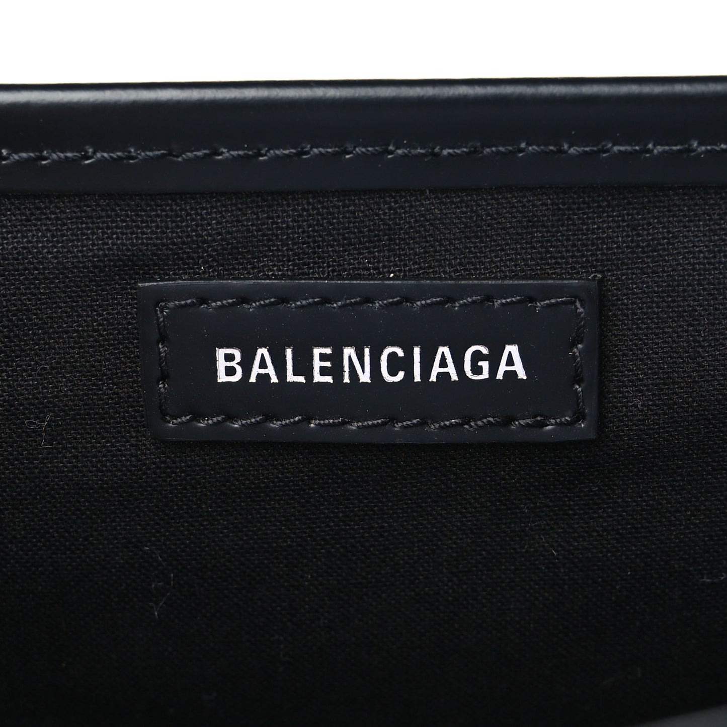Cotton Canvas Calfskin Navy Cabas XS Natural Black