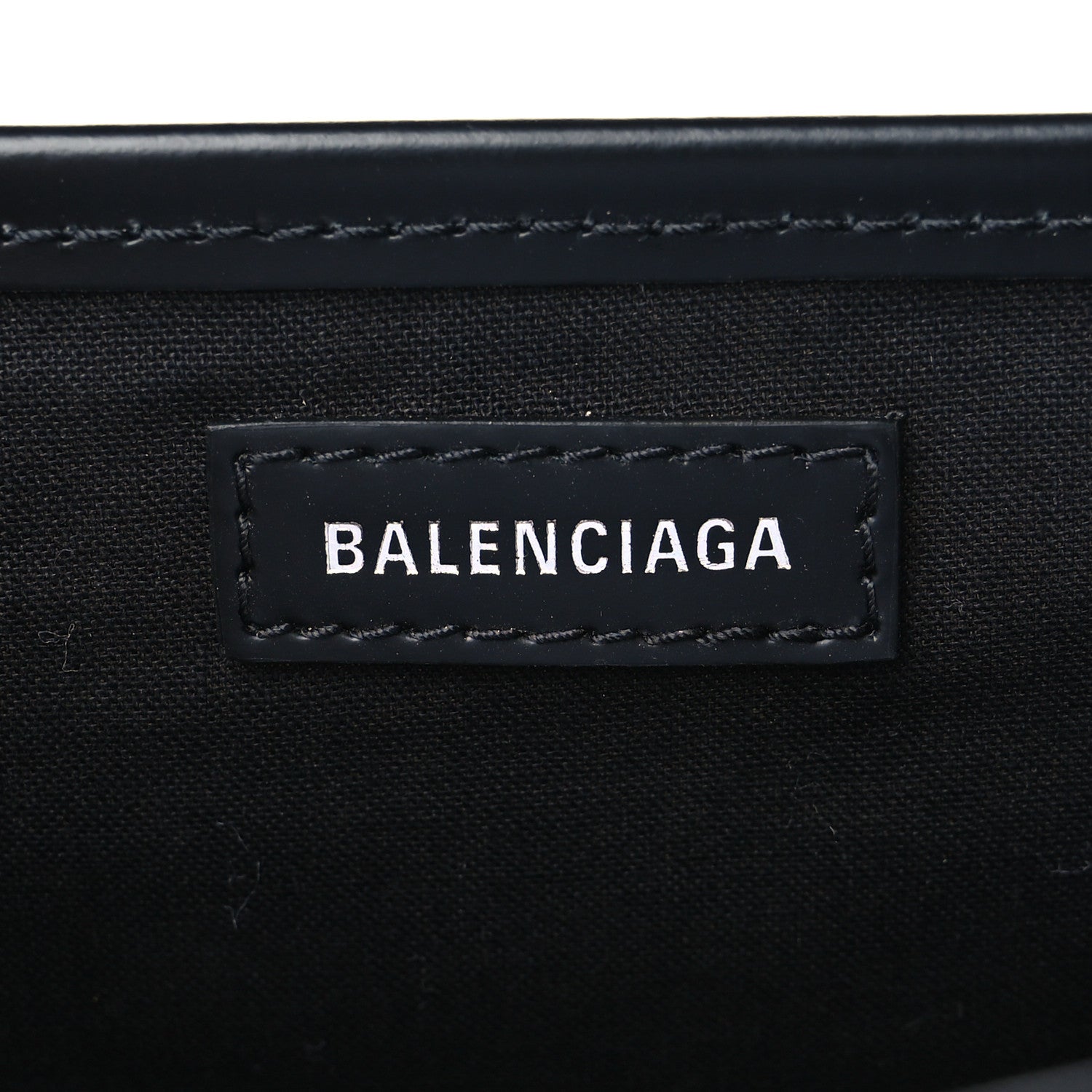 Balenciaga Cotton Canvas Calfskin Navy Cabas XS Natural Black 7 of 8