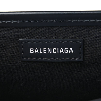 Balenciaga Cotton Canvas Calfskin Navy Cabas XS Natural Black 7 of 8