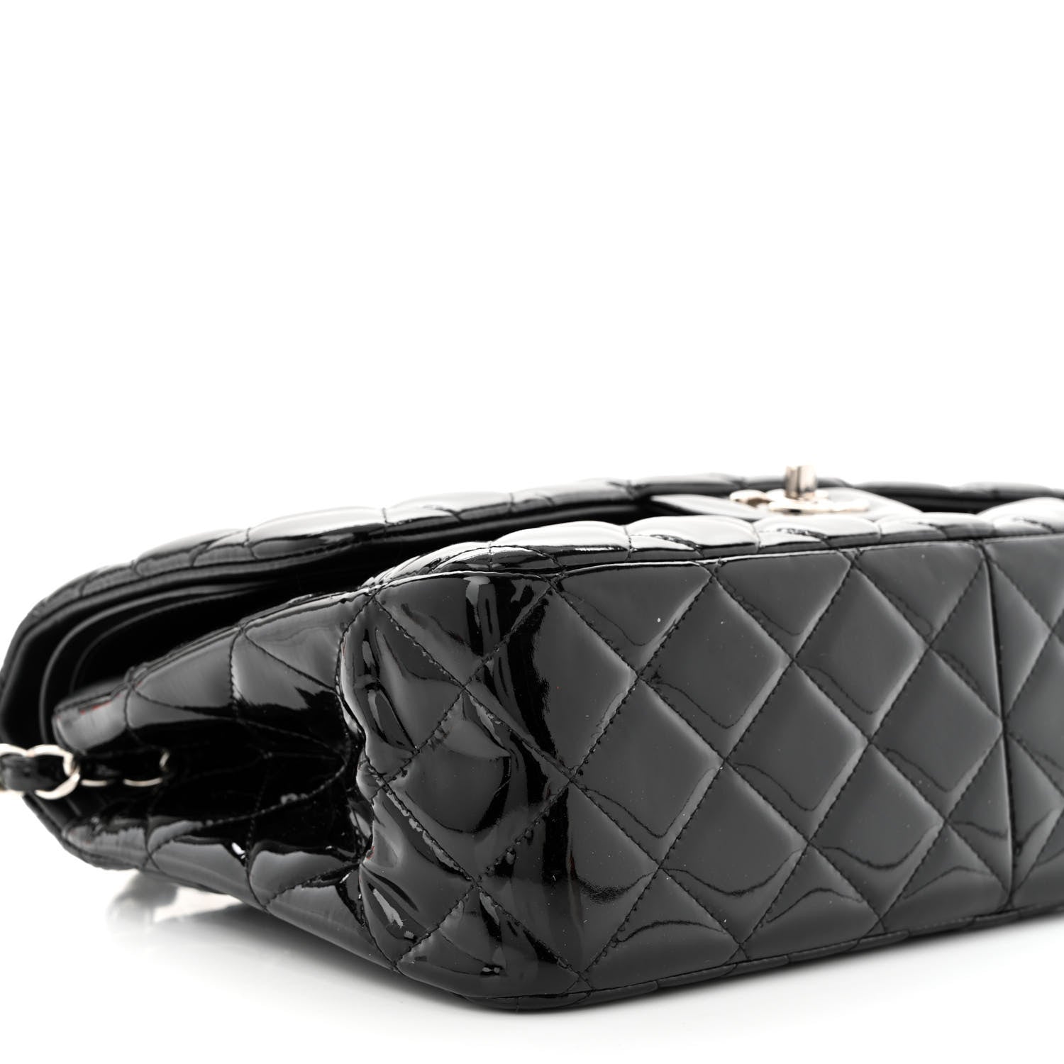 Chanel Patent Quilted Jumbo Double Flap Black 9 of 11