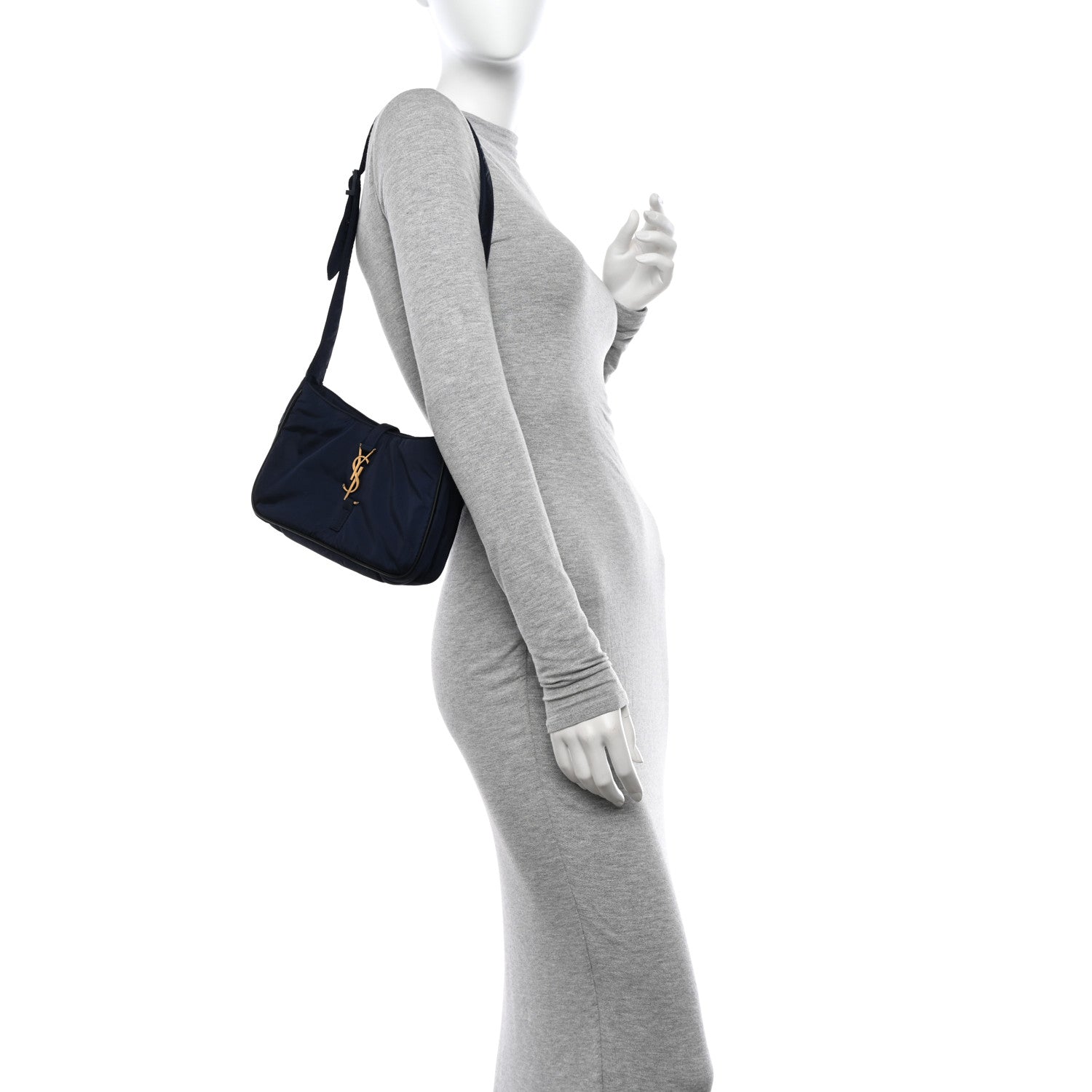 Saint Laurent Econyl Nylon Le 5 A 7 Hobo Navy 2 of 12