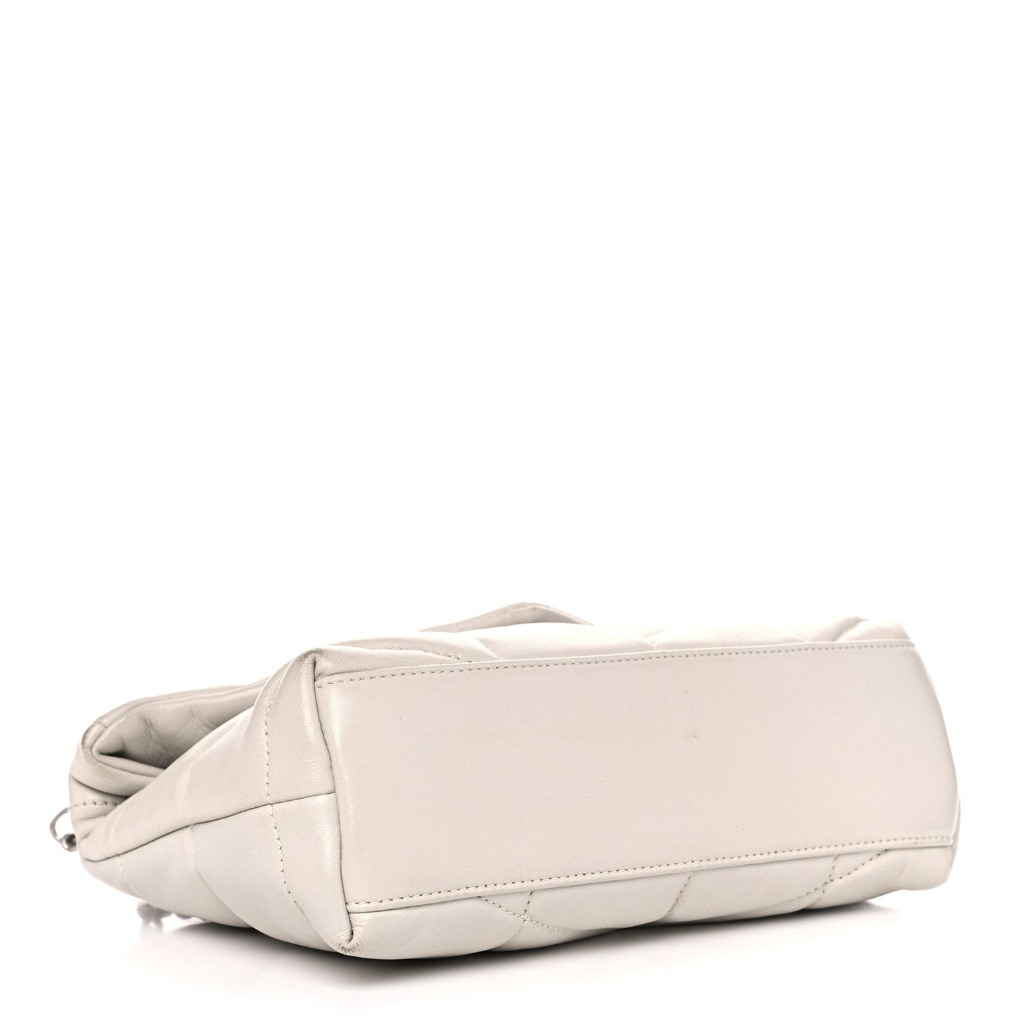 Lambskin Quilted Toy Loulou Puffer Monogram Chain Satchel Crema Soft