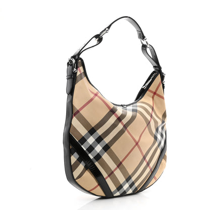 Burberry Supernova Check Large Larkin Hobo Black 3 of 10