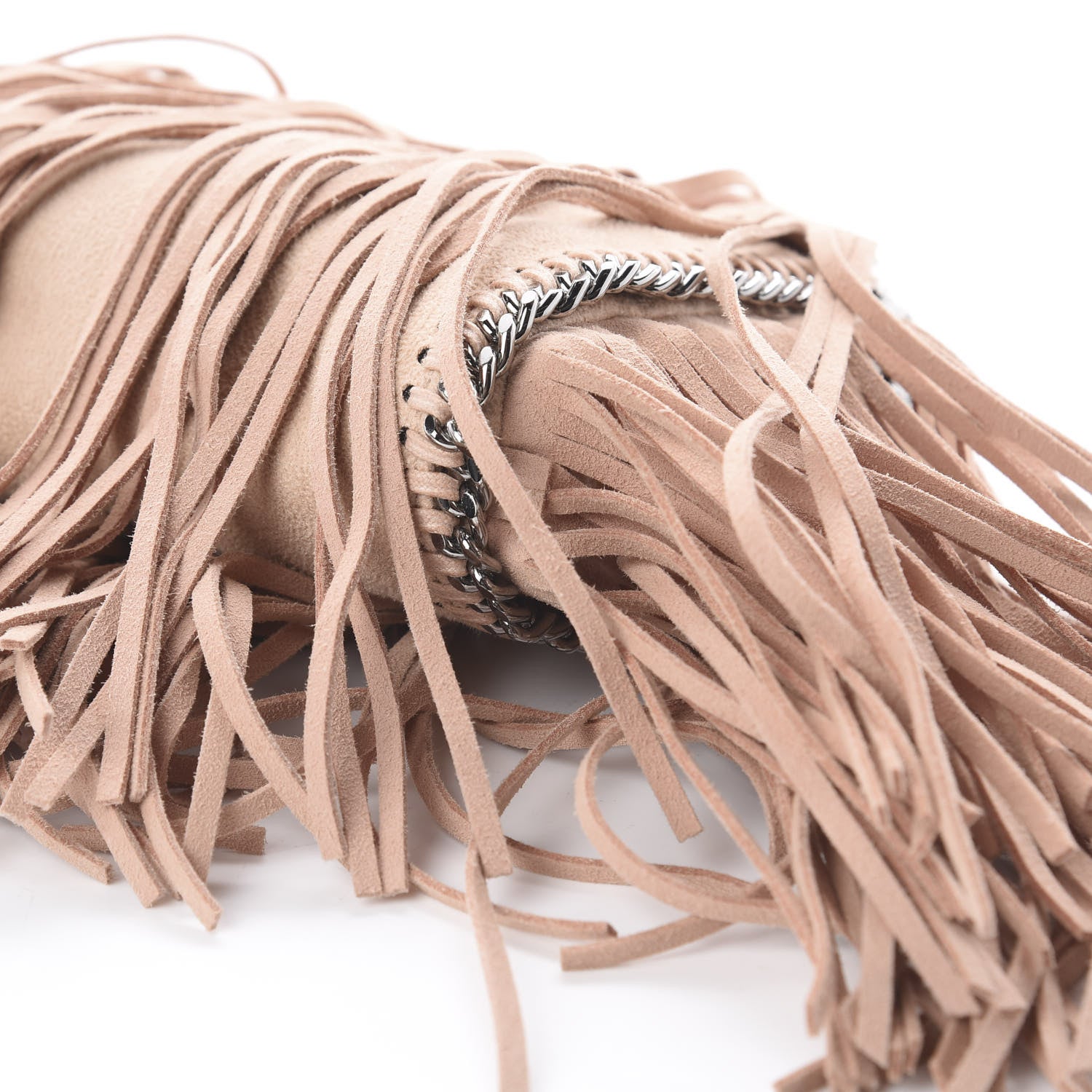 Stella McCartney Shaggy Deer Fringe Tiny Falabella Tote Powder 6 of 8