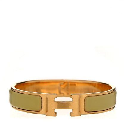 Hermes Enamel Narrow Clic Clac H Bracelet PM Jaune Citron 1 of 5