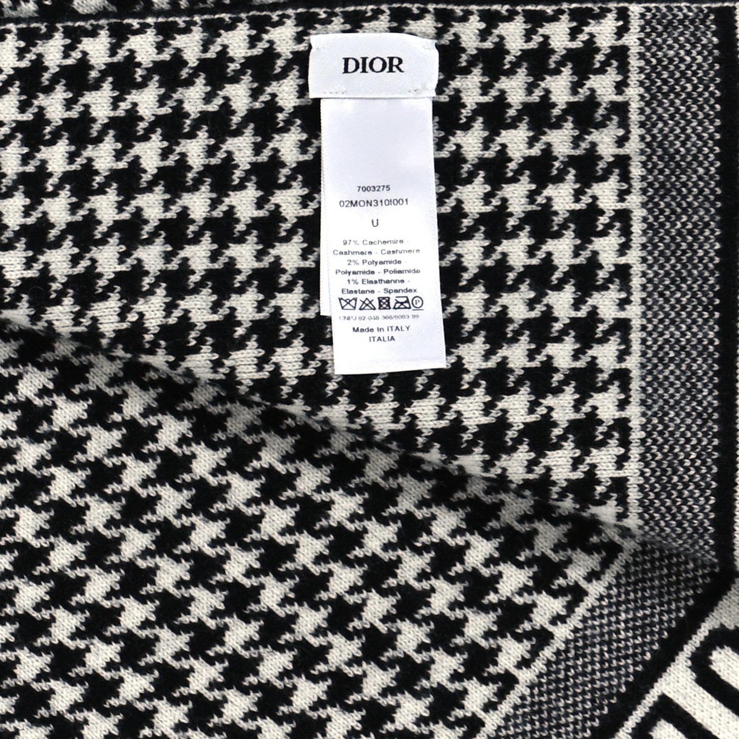 Wool Cashmere 30 Montaigne Scarf Beige Black White