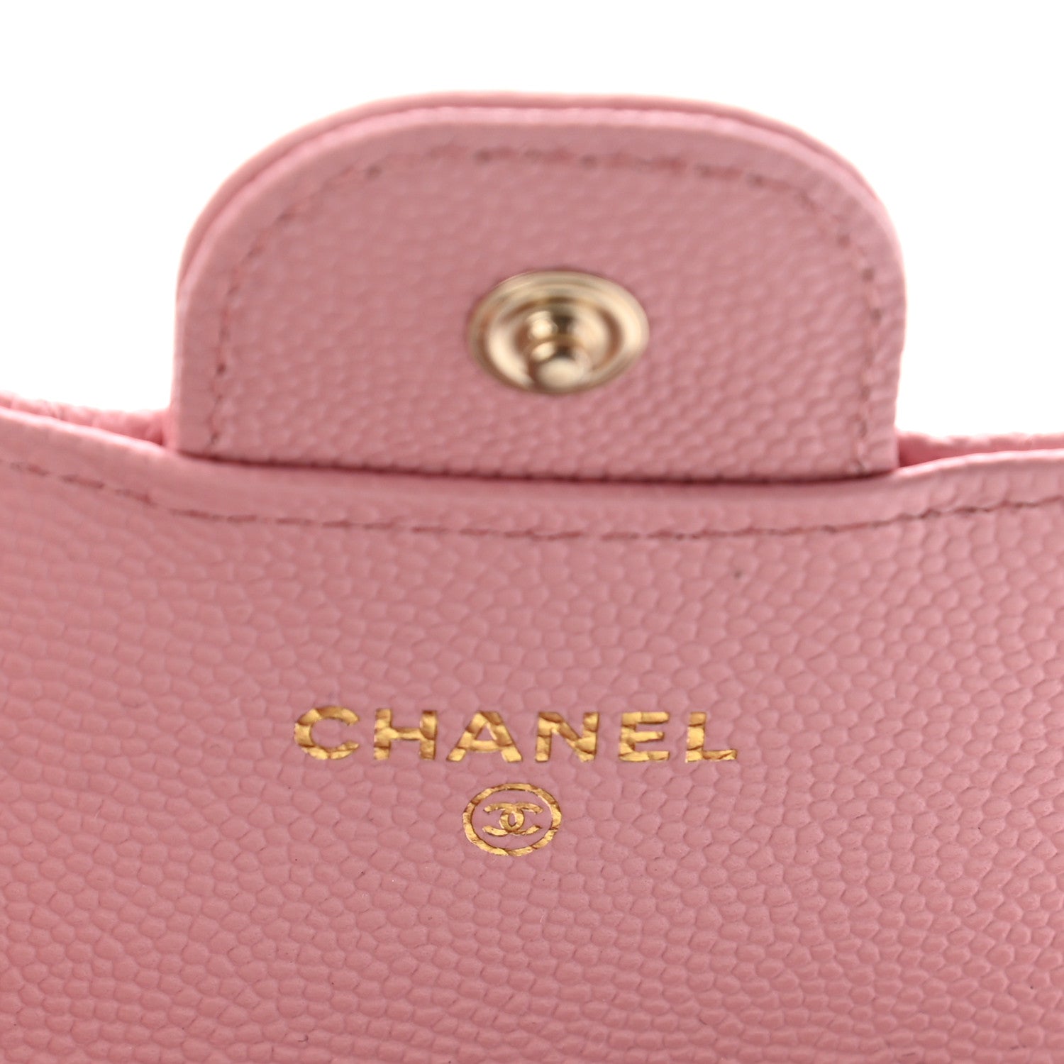 Chanel Caviar Quilted Flap Card Holder Wallet Light Pink 6 of 10