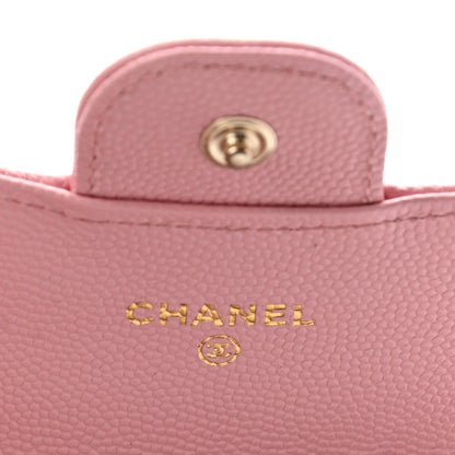Chanel Caviar Quilted Flap Card Holder Wallet Light Pink 6 of 10