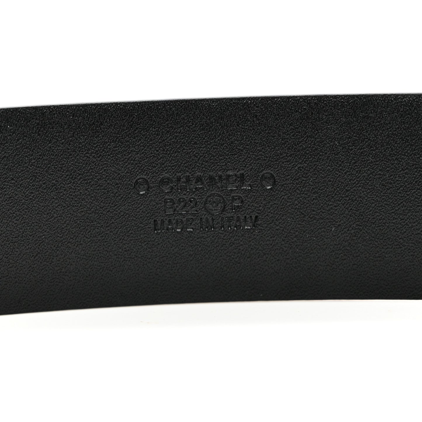Calfskin Lambskin CC Chain Belt 85 34 Black Gold
