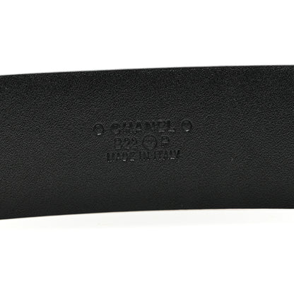 Chanel Calfskin Lambskin CC Chain Belt 85 34 Black Gold 3 of 7